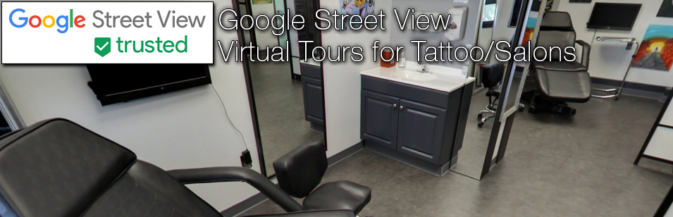 Example Google Street View Virtual Tours for Tattoo Parlors and Salons